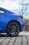 Blue Japanese sports car Subaru BRZ