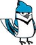Blue Jay Bird Cartoon Character
