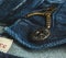 Blue Jeans Button Zipper Closeup