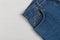 Blue jeans close-up, front pocket, casual style