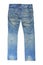 Blue Jeans isolated on white background. Male denim clothing back - clipping path