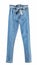 Blue jeans isolated,women trendy pants on white background,fashion clothes