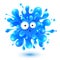 Blue jelly splash vector monster