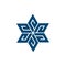 Blue Jewish Star Logo Template Illustration Design. Vector EPS 10