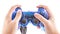 The blue joystick for controller play video game