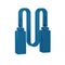 Blue Jump rope icon isolated on transparent background. Skipping rope. Sport equipment.