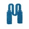 Blue Jump rope icon isolated on transparent background. Skipping rope. Sport equipment.