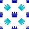 Blue Jurors icon isolated seamless pattern on white background. Vector