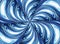 Blue kaleidoscope motion pattern. space flower shape