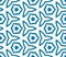 Blue kaleidoscope seamless pattern. Hand drawn wat