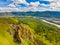 Blue Katun river Altai mountains republic Russia, aerial top view