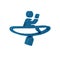 Blue Kayak and paddle icon isolated on transparent background. Kayak and canoe for fishing and tourism. Outdoor