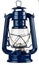 Blue kerosene lantern isolate