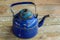 Blue Kettle made of steel