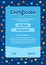 Blue Kids certificate in cosmos style template design