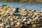 Blue kingfisher on a river in Chitwan National Park, Nepal