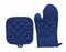 Blue kitchen glove, heat protection and safety