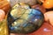 blue labradorite mineral heart