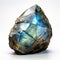 Blue Labradorite Rock: Realistic Still Life With Dramatic Lighting