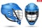 Blue Lacrosse Helmet set