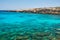 Blue lagoon at Cape Greko coast. Cyprus