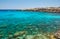 Blue lagoon at Cape Greko coast. Cyprus