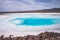 Blue lagoon in the desert chile