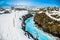 The Blue Lagoon, a geothermal bath resort . Iceland