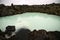 Blue lagoon in Iceland, colorful hot springs, tourist attraction