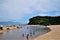 Blue lagoon shores on Capricorn beach