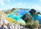 Blue lagoon in Wayag