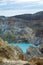 Blue Lake in a Crater, One of Three Lake on Kelimutu Volcano