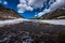 Blue Lake Outlet Melting Snow Colorado Landscape