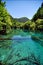 Blue lakes on the mountains in Jiuzhaigou Valley beauty spot