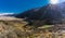 Blue Lakes and mountains on the Tasman Valley Walk and Tasman Glacier View, South Island, New Zealand