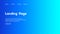 Blue landing page vector template. Abstract minimal background for business web site
