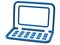 Blue laptop icon