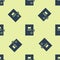 Blue Lawsuit paper icon isolated seamless pattern on yellow background. Vector Illustration