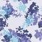 Blue layered floral shadows seamless vector pattern background with overlapping foliage sylhouettes for fabric