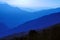 Blue Layers of Mountain Ridges