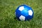 A blue leather football