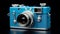 Blue Leica Camera: Realistic Trompe-l\\\'oeil Photography In Dieselpunk Style