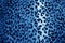 Blue leopard animal print fur pattern - fabric