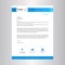 Blue letterhead design template