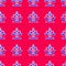 Blue Libra zodiac sign icon isolated seamless pattern on red background. Astrological horoscope collection. Vector