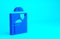 Blue Lift icon isolated on blue background. Elevator symbol. Minimalism concept. 3d illustration 3D render
