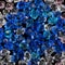 Blue and light acrylic crystal stone crystal texture