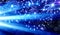 Blue light effect on black background, laser beams, flash light, stars, glitter, fireworks, disco, holiday, beautiful