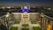 Blue light illuminates the roof of the Arizona Capitol building in Phoenix USA