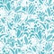 Blue lily silhouettes seamless pattern background